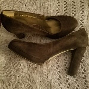 Brown Suede Pumps